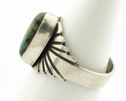 Navajo Ring .925 Silver Blue Green Arizona Turquoise Artist Signed Apache C.80's