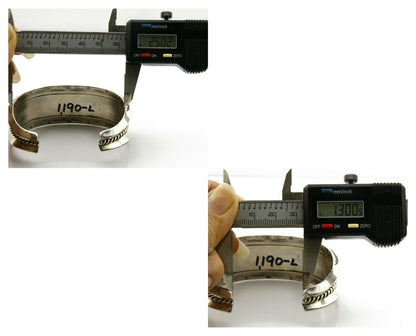 Navajo Bracelet .925 Silver Natural Calibrated Coral Old Pawn Handmade Cuff C80s