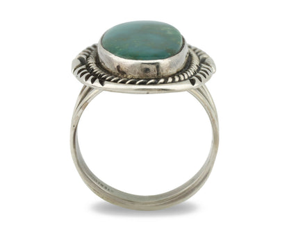 Navajo Ring .925 Silver Kingman Turquoise Native American Artist C.80's