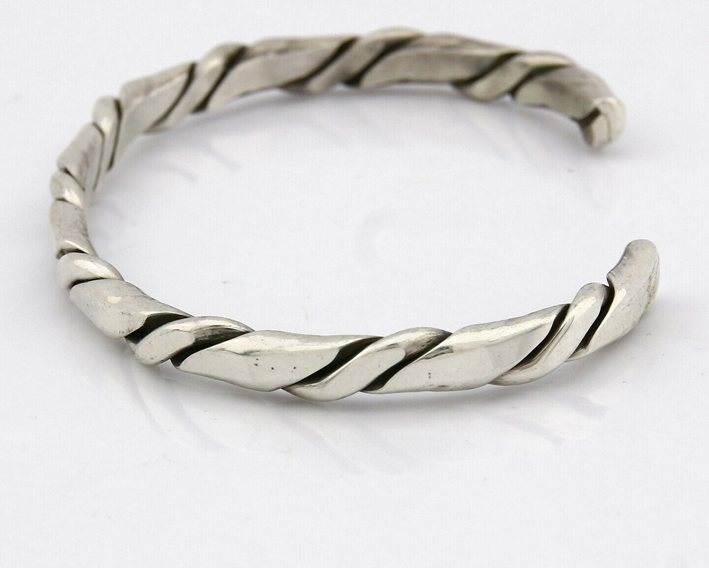 Navajo Twist Bracelet .925 SOLID Silver Handmade Artist TAHE C.80's