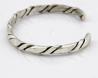 Navajo Twist Bracelet .925 SOLID Silver Handmade Artist TAHE C.80's