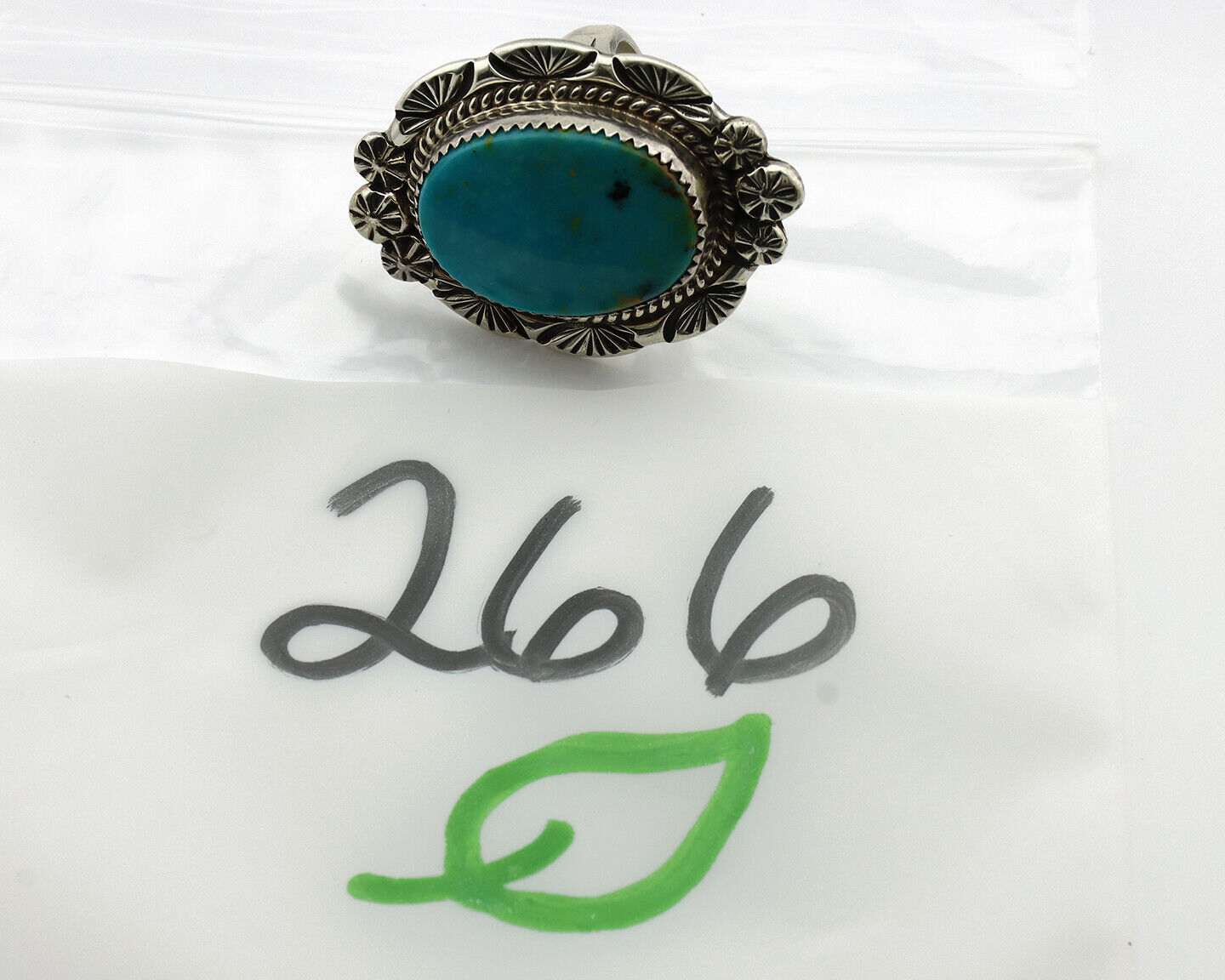 Navajo Ring 925 Silver Turquoise Mountain Artist Signed M Begay C.80's