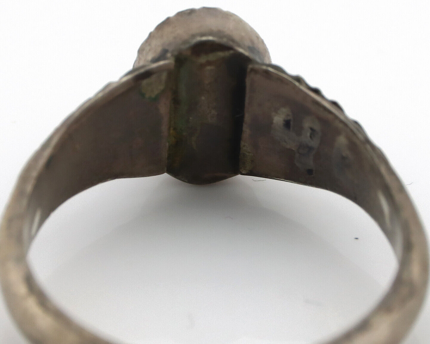 Navajo Ring 925 Silver Natural Mined Turquoise Native Artist C.80's