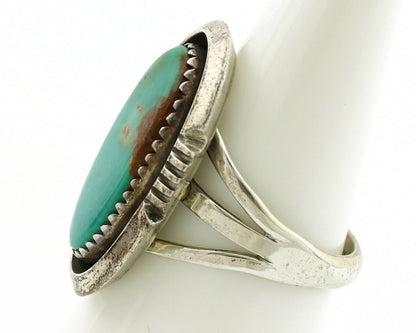Navajo Ring .925 Silver Royston Turquoise Native American Artist C.1980's