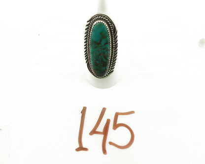 Navajo Ring .925 Silver Turquoise Mountain Artist Talhat C.80's