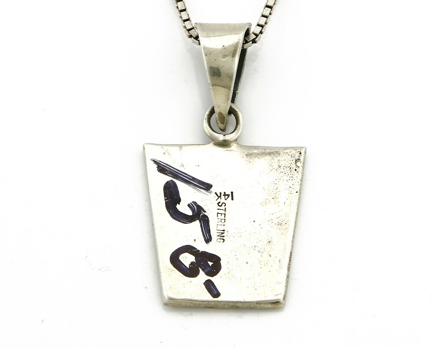 Women's Navajo Necklace .925 Silver & 14k SOLID Gold Artist C.80's Butterfly