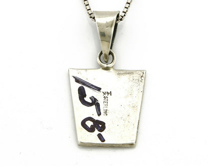 Women's Navajo Necklace .925 Silver & 14k SOLID Gold Artist C.80's Butterfly