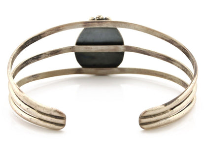 Navajo Bracelet 925 Silver Natural Blue Turquoise Native American Artist C.80's