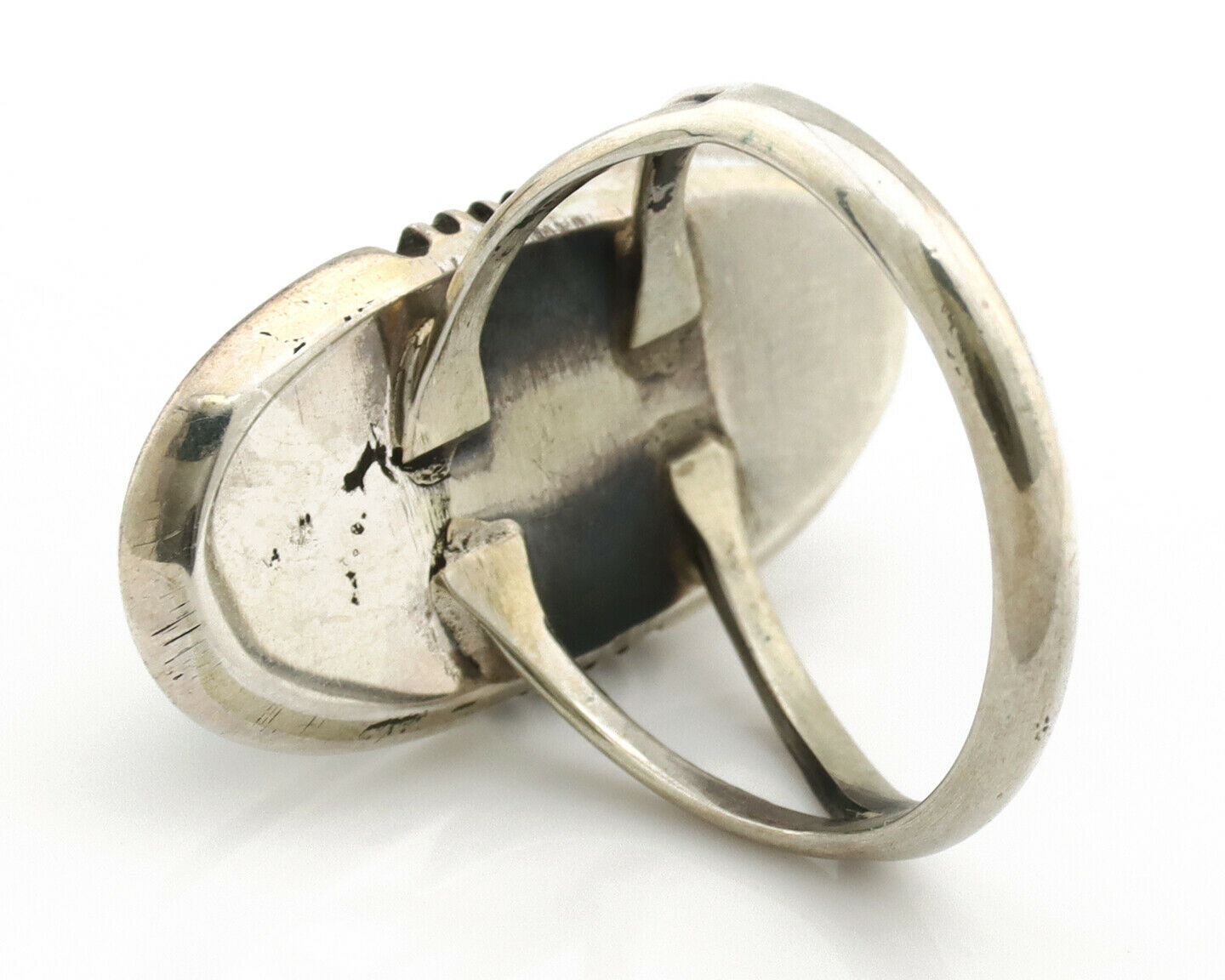 Navajo Ring .925 Silver Turquoise Mountain Native American C.80's