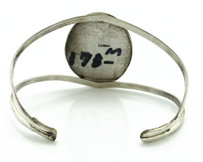 Navajo Bracelet .925 Silver Morenci Turquoise Native American Artist C.80's