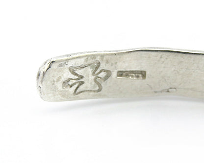 Navajo Bracelet .925 Silver Hand Stamped Arrow Head Artist I Montoya C.80's