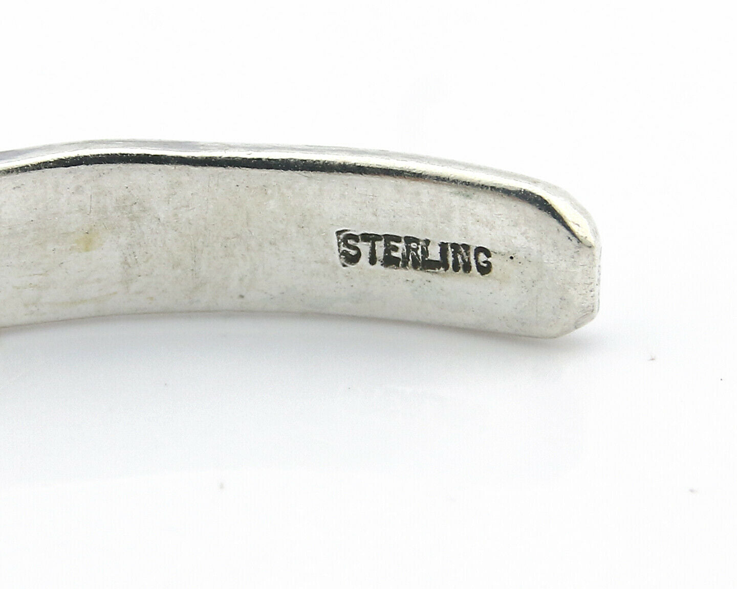 Navajo Bracelet .925 Silver Hand Stamped Arrow Head Artist I Montoya C.80's