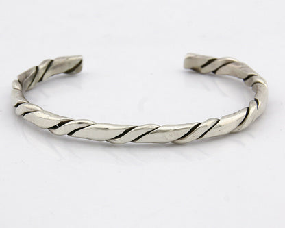 Navajo Twist Bracelet .925 SOLID Silver Handmade Artist TAHE C.80's