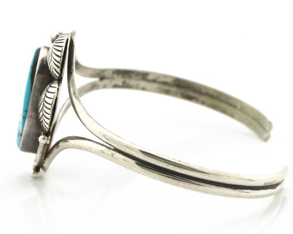 Navajo Bracelet 925 Silver Sleeping Beauty Turquoise Native Artist C.80's