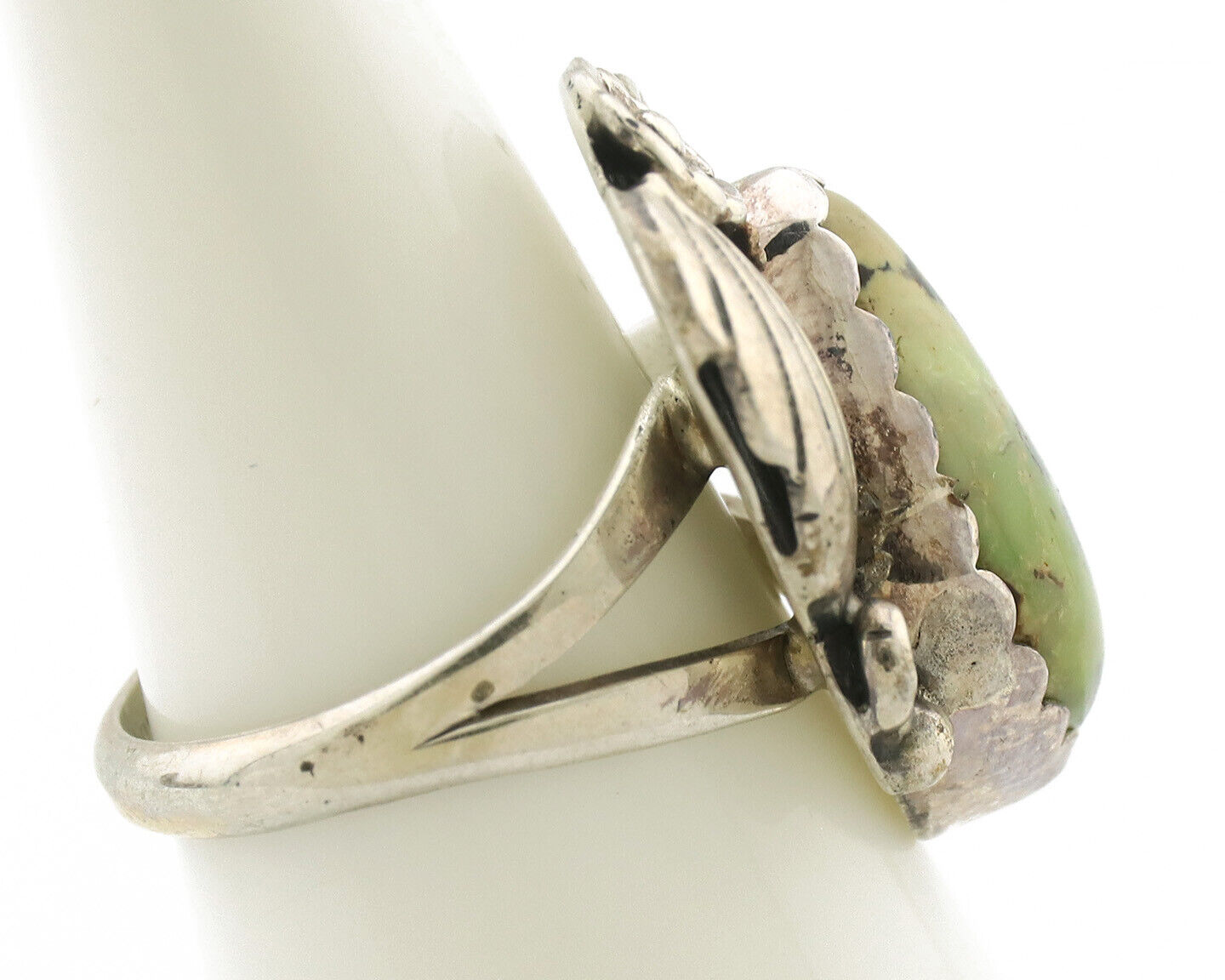 Navajo Ring .925 Silver Natural Turquoise Handmade Native American Artist C.80s