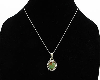 Navajo Necklace 925 Silver Kingman Turquoise Artist Signed Gecko C.80's
