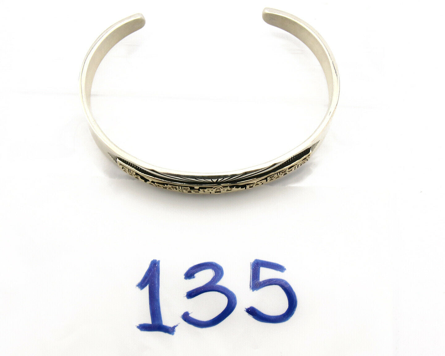 Navajo Bracelet .925 Silver SOLID 14k Yellow Gold Signed MM Rogers & EG C80-90s