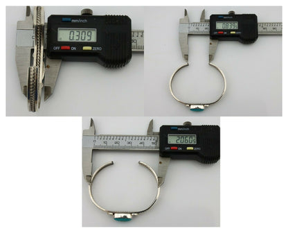 Women's Navajo .925 Silver Kingman Turquoise Artist Inca MFG Circa 1990's