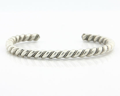 Navajo Bracelet .925 SOLID Silver Handmade Artist Tahe Circa Late 1980's