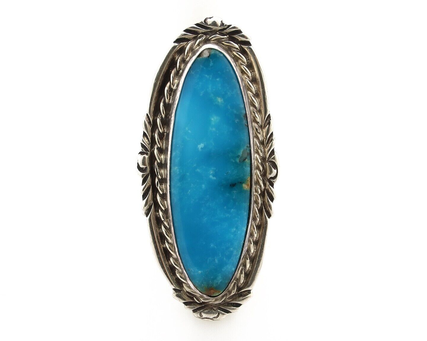 Navajo Ring 925 Silver Blue Turquoise Native Artist Signed Billy Eagle C.80s