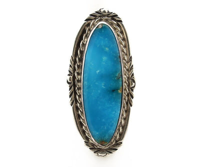 Navajo Ring 925 Silver Blue Turquoise Native Artist Signed Billy Eagle C.80s