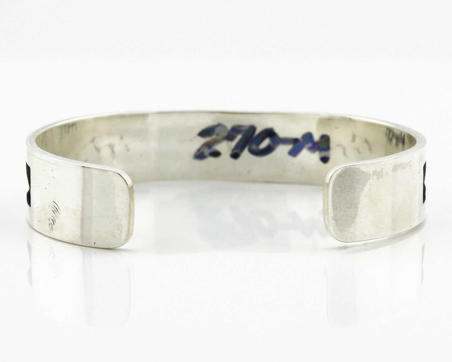 Women's Navajo Bracelet .925 Silver Handmade Cuff Signed CS C.80's