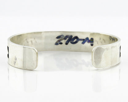 Women's Navajo Bracelet .925 Silver Handmade Cuff Signed CS C.80's