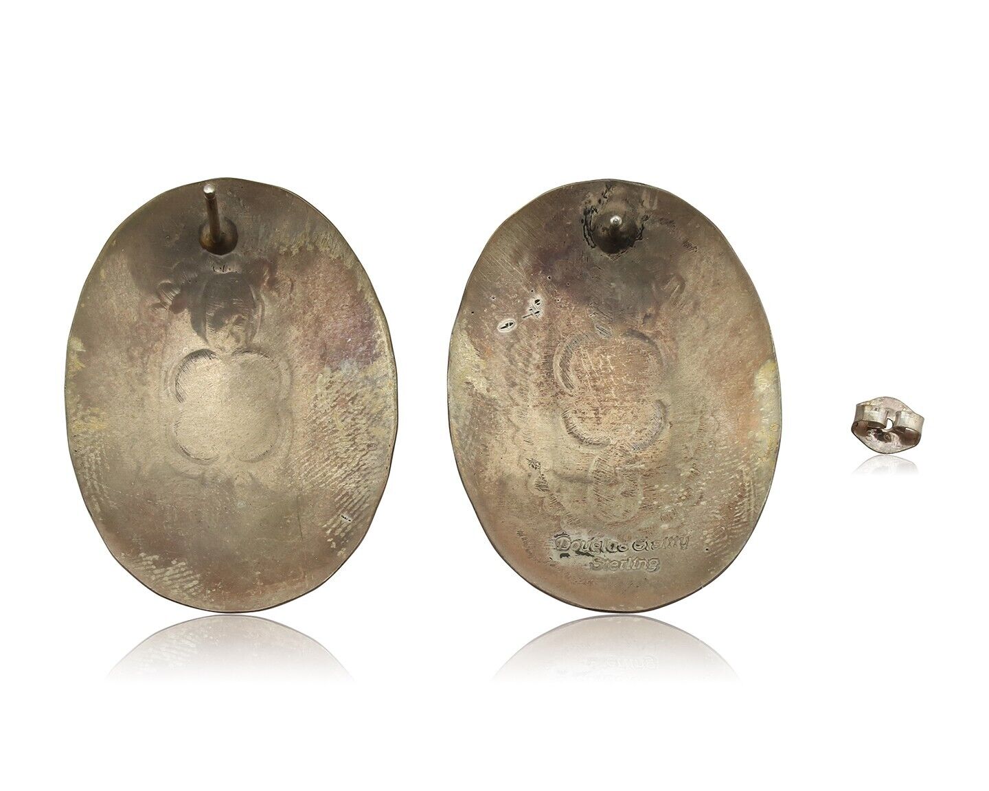 Navajo Earrings 925 Silver Handmade Native American Artist C.80's