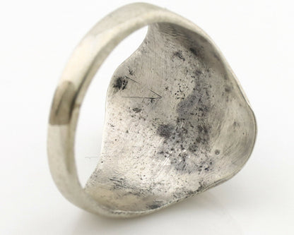 Zuni Ring .925 Silver Natural Blue Turquoise Native American Artist C.1980's