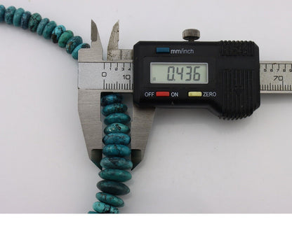 Navajo Necklace 925 Silver Black & Blue Spiderweb Turquoise Native Artist C.80's