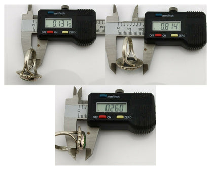 Navajo Ring .925 Silver Kingman Turquoise Native American Artist C.1980's