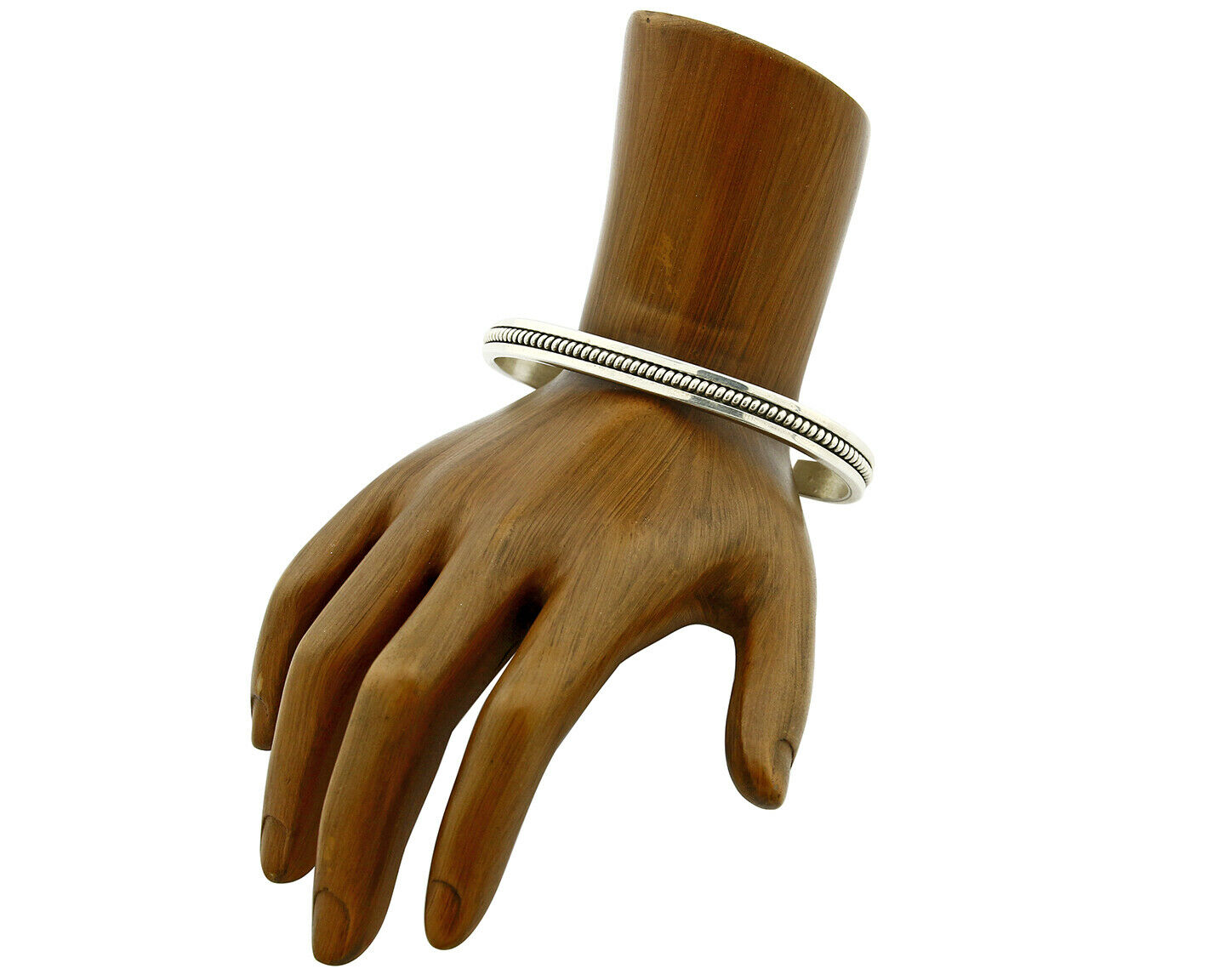 Women's Navajo Bracelet .925 Silver Handmade Cuff Signed TAHE C.1980's