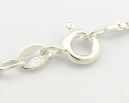 Navajo Necklace .925 Silver Spiderweb Turquoise Signed RM C.1980's