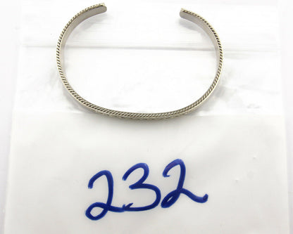 Navajo Bracelet .925 Silver Handmade Cuff Artist Signed TAHE C.80's