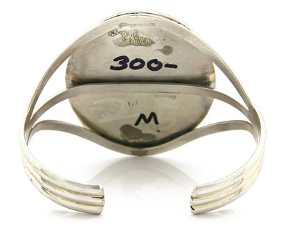 Navajo Bracelet .925 Silver Artist Signed PM Black Onyx C.80's