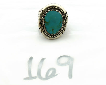 Navajo Ring .925 Silver Blue Turquoise Artist Signed JMC C.80's
