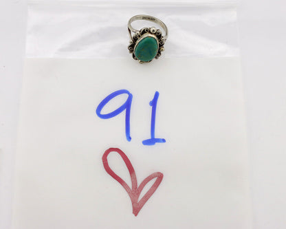 Navajo Ring .925 Silver Kingman Turquoise Artist Signed Billy Eagle C.80's