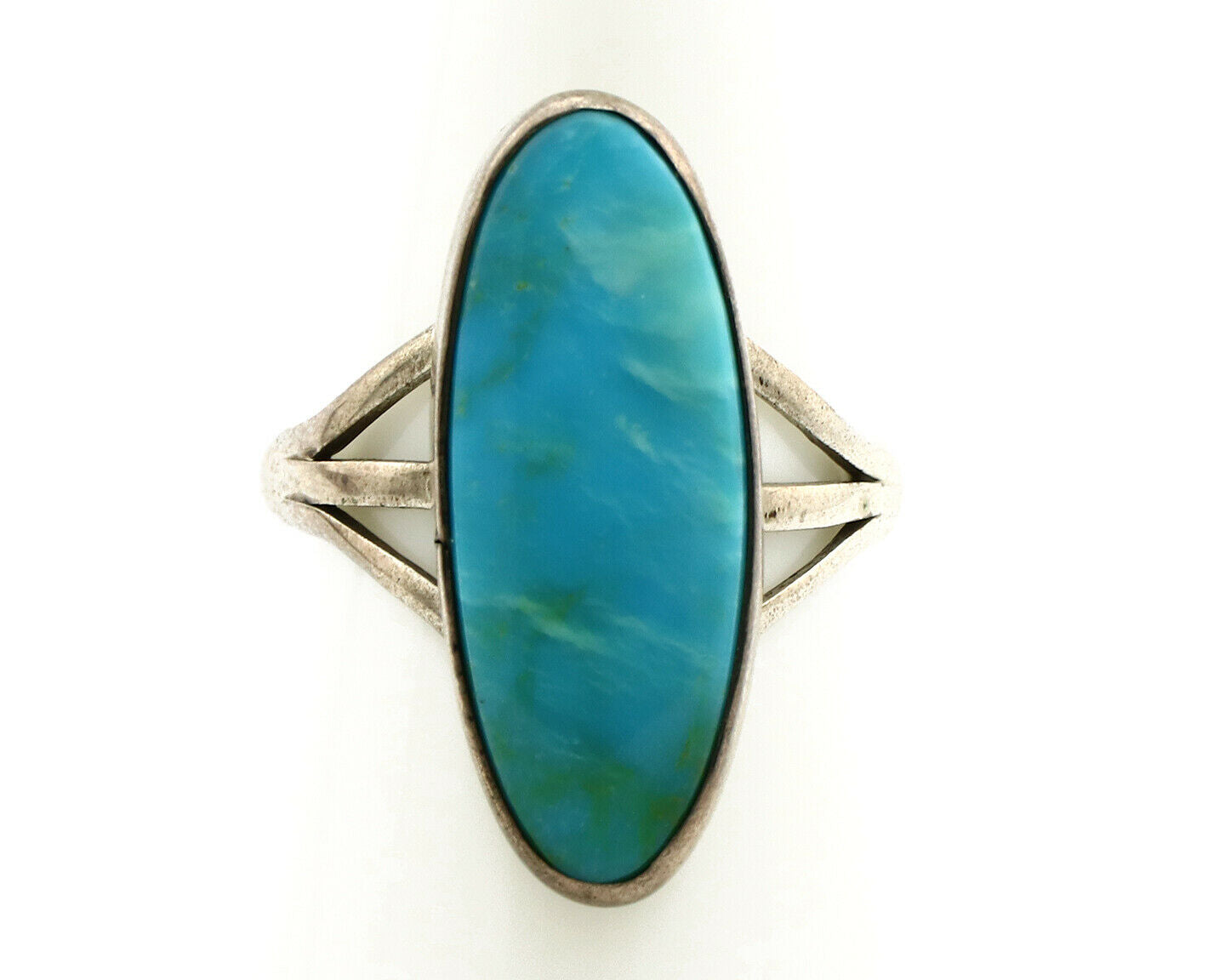 Navajo Ring .925 Silver Arizona Turquoise Native American Artist C80s
