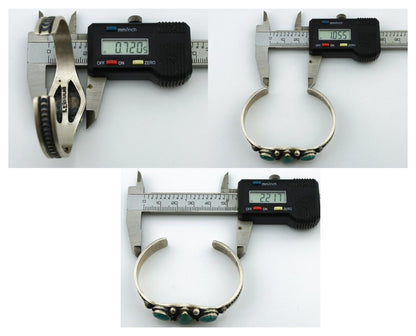 Women's Navajo .925 Silver Blue Natural Turquoise Artist Signed LE C.80's