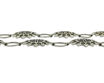 Navajo Concho Belt .925 Silver Handmade Hand Stamped Tiwa Sun C.80's