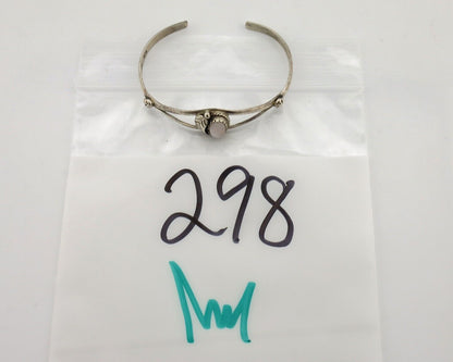 Women's Navajo Bracelet 925 Silver Natural Pink Mussel Native American C.80's