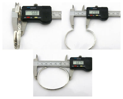 Navajo Bracelet .925 Silver Hand Stamped Arrow Head Artist I Montoya C.80's