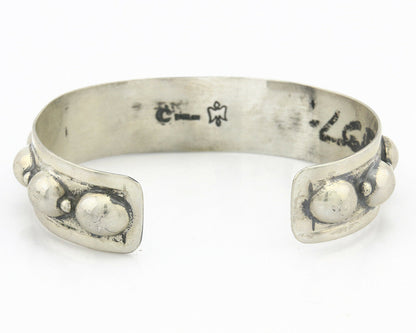 Navajo Bracelet .925 SOLID Silver Handmade Artist Signed C Montoya C. 1980's