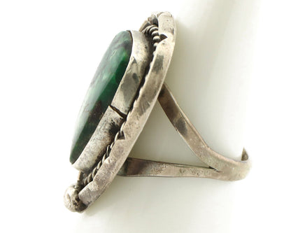 Navajo Ring 925 Silver Bisbee Turquoise Native American Artist C.1980's