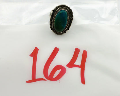 Navajo Ring .925 Silver Turquoise Native American Artist C.1980's