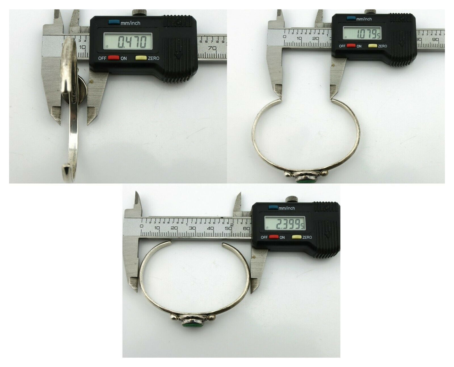 Navajo Bracelet .925 Silver Royston Turquoise Native American Artist C.90's