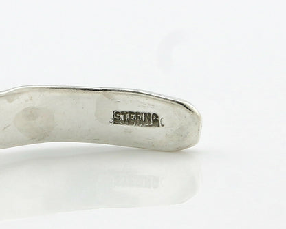 Navajo Bracelet .925 Silver Hand Stamped Arrow Head Artist I Montoya C.80's