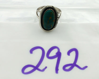 Navajo Ring .925 Silver Blue Turquoise Native American Artist Handmade C.80's