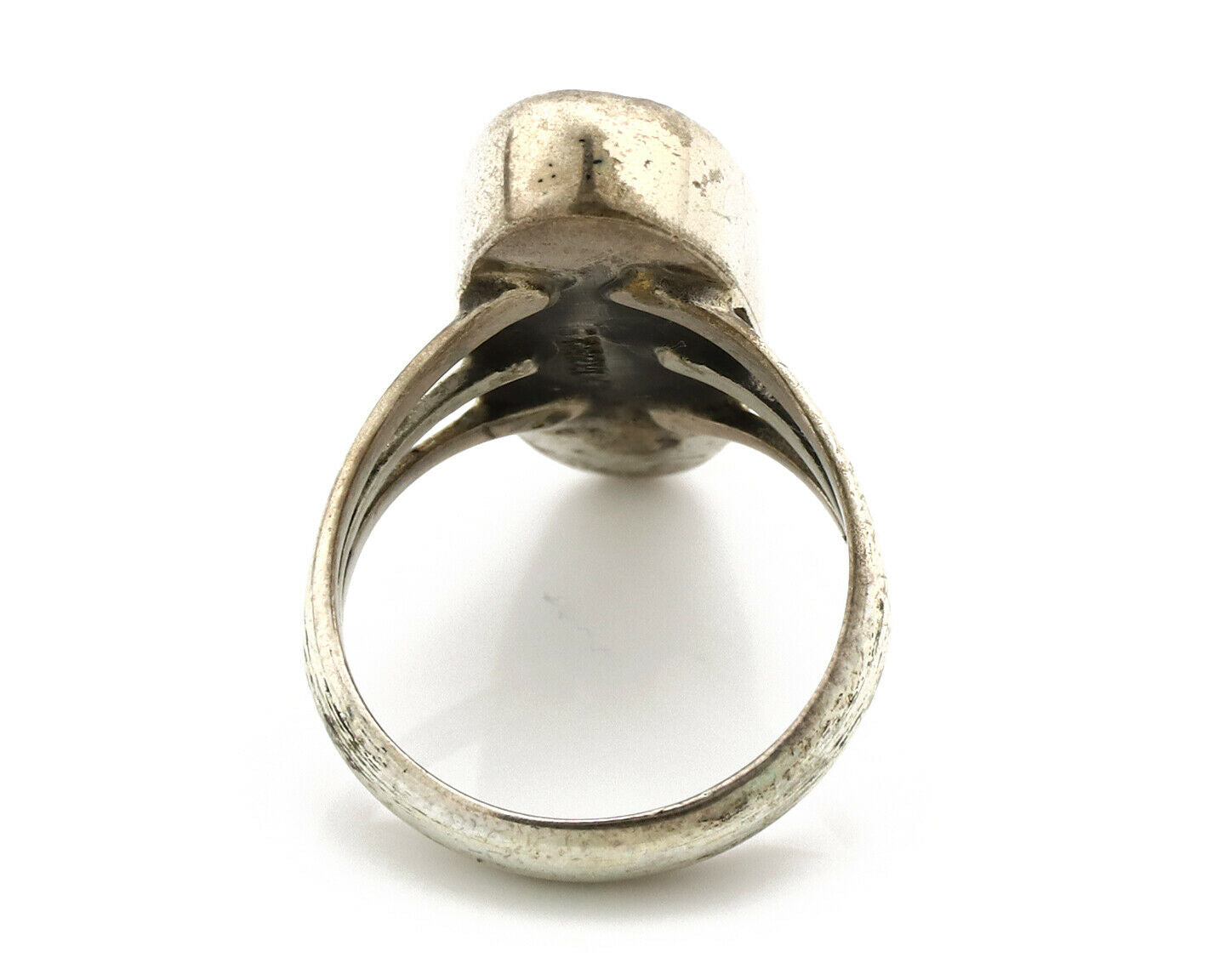 Navajo Ring .925 Silver Arizona Turquoise Native American Artist C80s