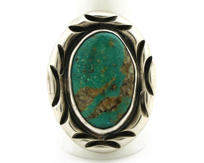 Navajo Ring 925 Silver Turquoise Mountain Artist Signed C Montoya C.80's